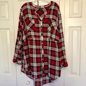 Red and White Plaid Shirt